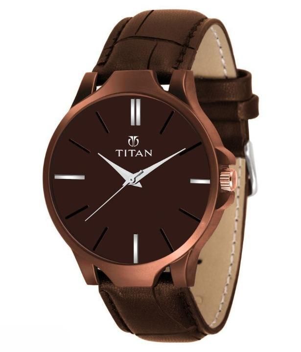 Elegant Men's Analog Leather Wristwatch - Clothovia