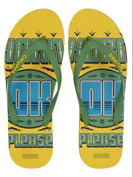 Chupps Unisex Horn Ok Please Green Flip Flops