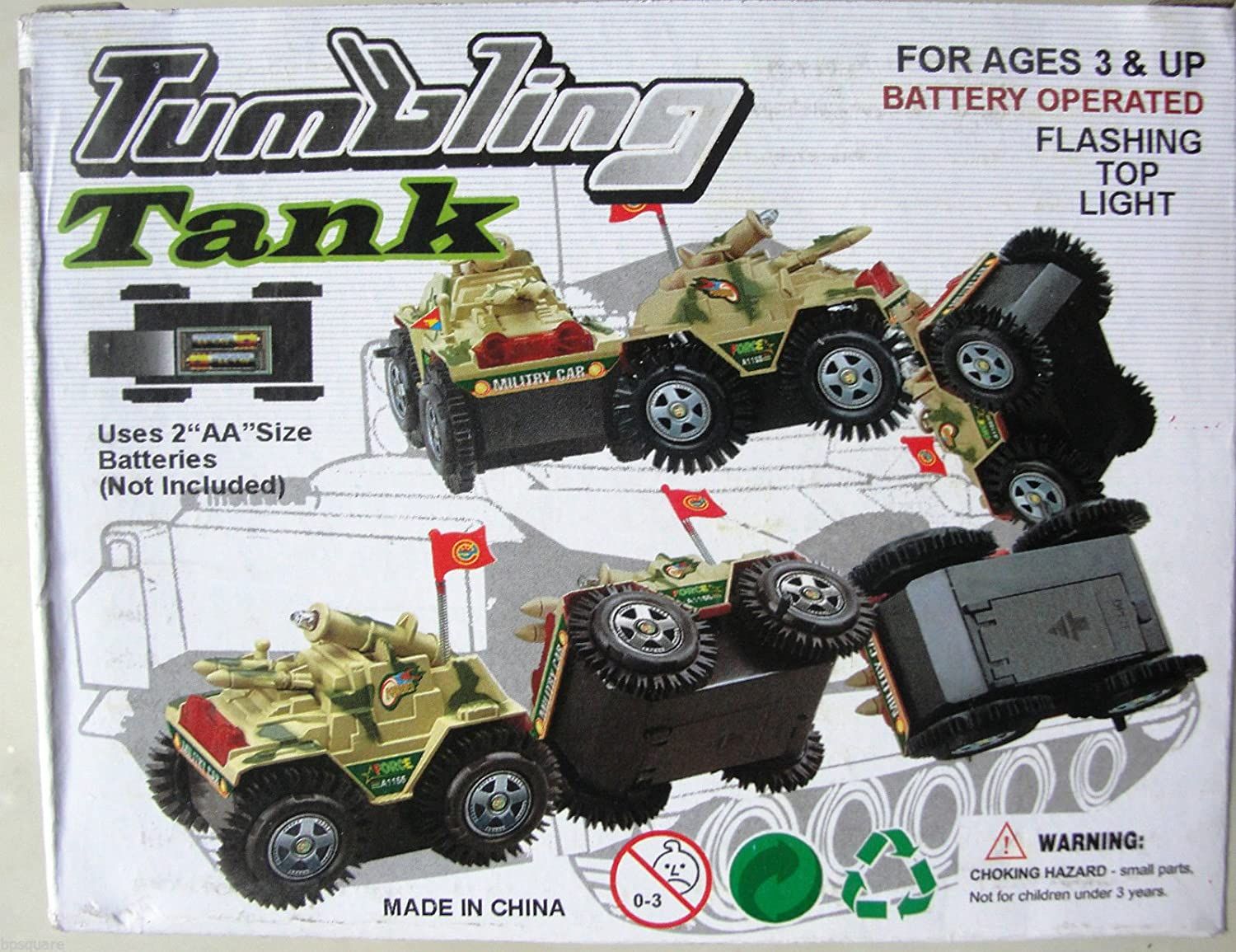 Fidato Tumbling Tank toy for kids, durable with rubber-covered wheels, available in assorted colors.