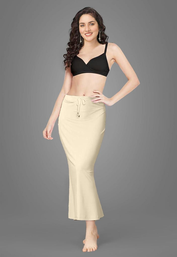 Mehrang Lycra saree shapewear petticoat for women, lightweight and comfortable."