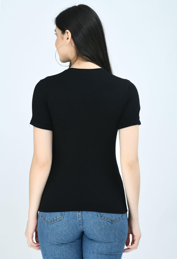 Backside view of Airbiter Collection Womens Cotton Blend Solid Tops