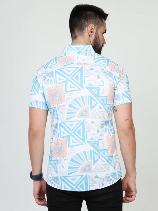 Mens Printed Rayon Half Sleeves Shirt