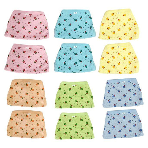 multicolour options of Pack of 12 kids' printed nappies