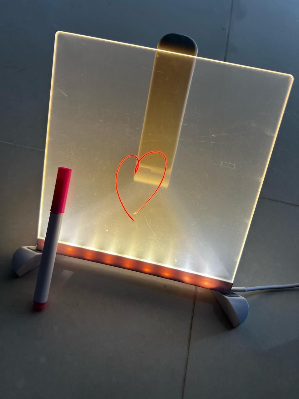 3D LED Light Glass Acrylic Writing Pad - Clothovia