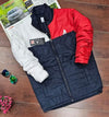 Stylish Men's Colorblock Fluffy Jacket for Cool Weather - Clothovia