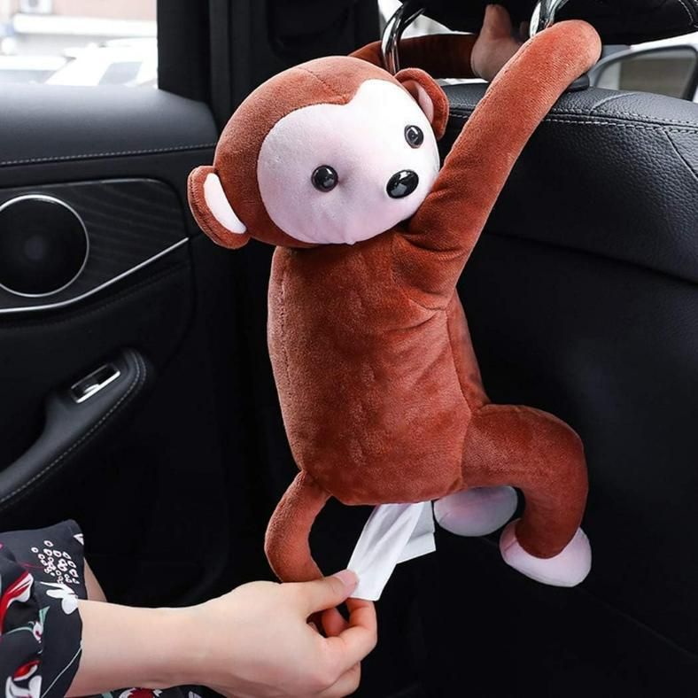 Soft Plush Monkey Tissue Box