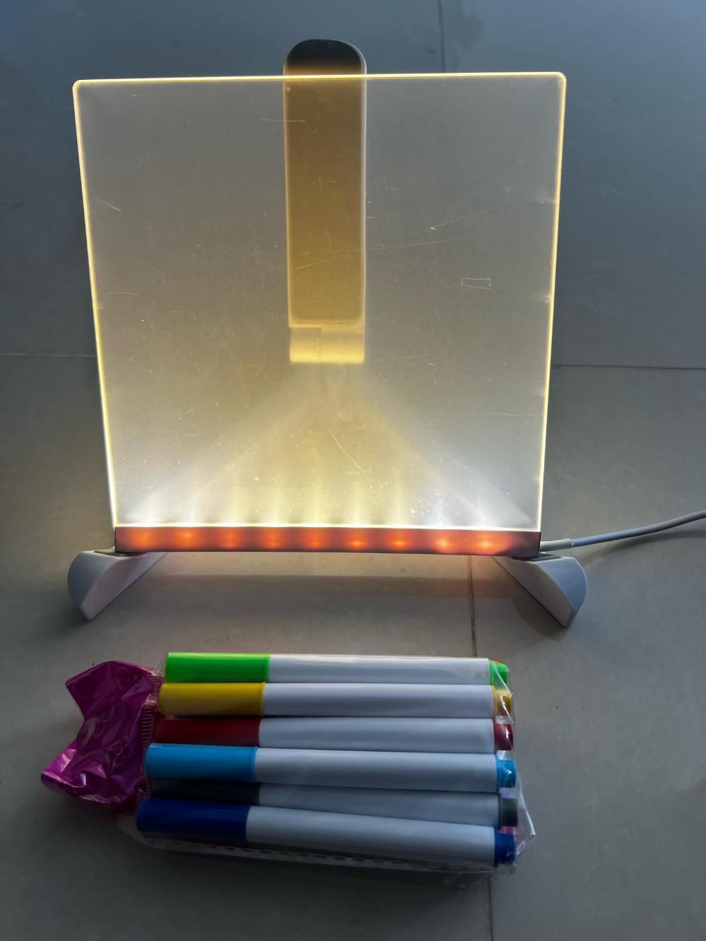 3D LED Light Glass Acrylic Writing Pad - Clothovia