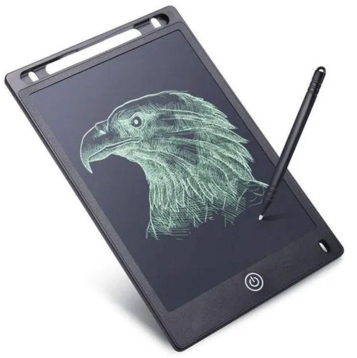 "Multicolor LCD Writing Screen Tablet Drawing Board for Kids, 8.5-inch, lightweight and portable, with one-button erase feature, eco-friendly and perfect for drawing and writing."

