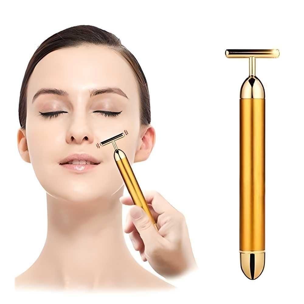 24K Gold Facial Massage Roller - Clothovia