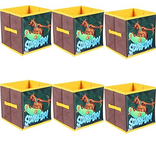 Set of 6 kids toys storage organizers in vibrant colors, designed to neatly store and organize children's toys and accessories