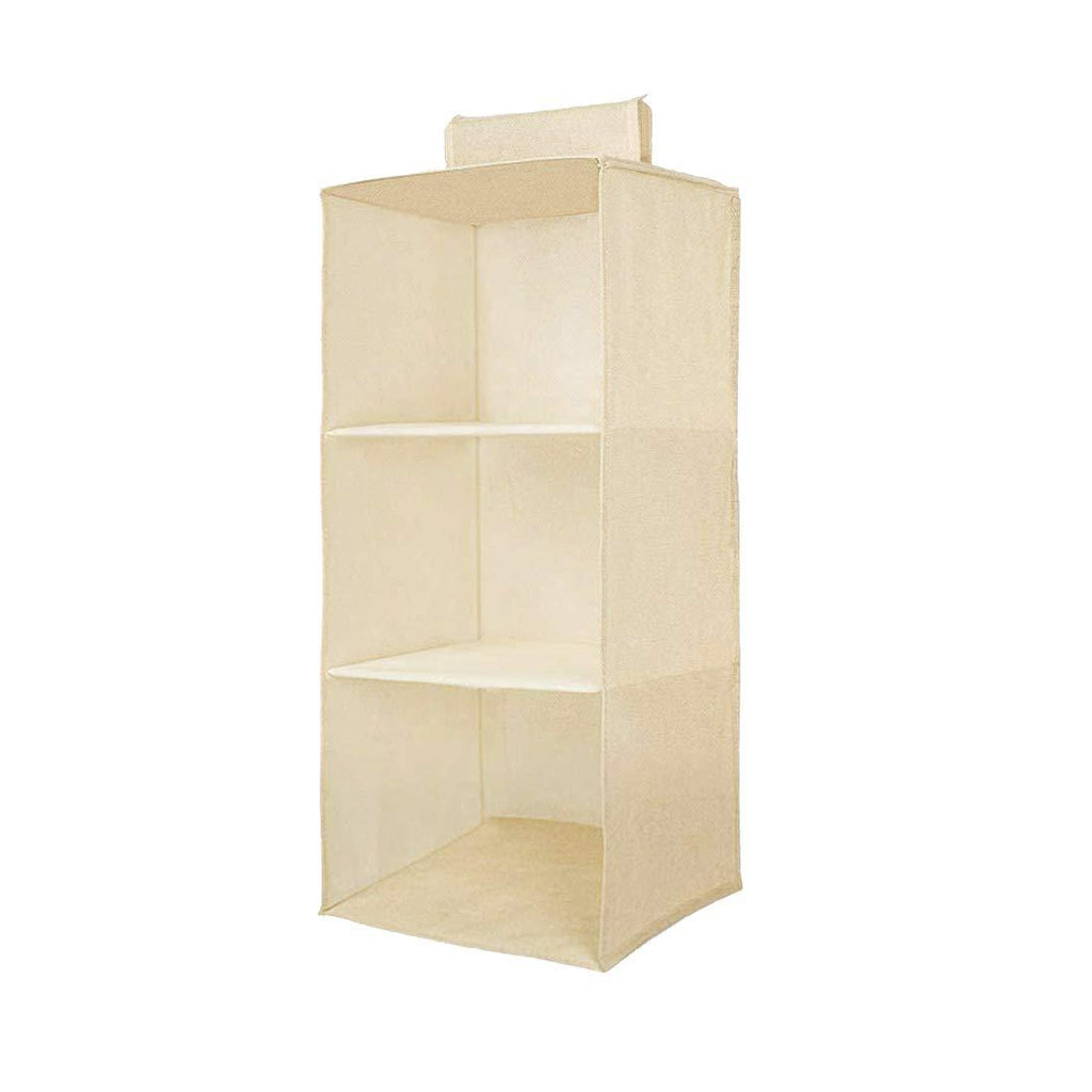 Optimize your closet space with our Hanging Wardrobe Organizer featuring 3 sturdy shelves.  It provides a practical solution for storing clothes, accessories, and more. Its compact design fits seamlessly into any wardrobe,ensures your items are neatly stored and easily accessible.Shop now to streamline your wardrobe!