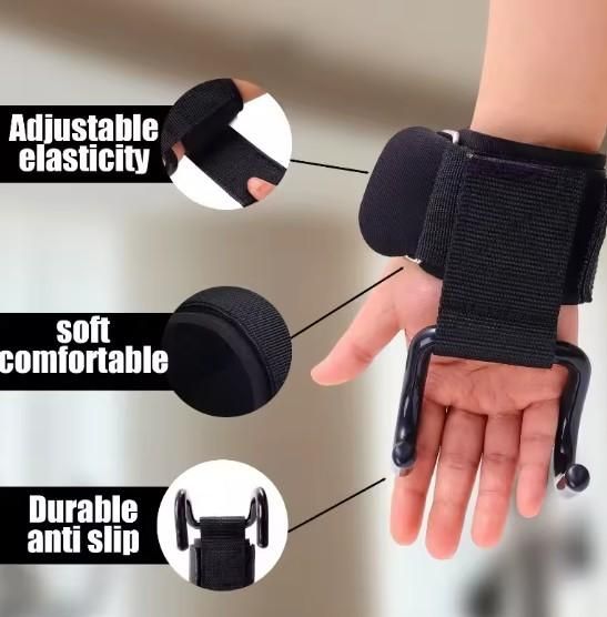 Unisex Weight Lifting Wrist Support with Rod Hooks - Clothovia