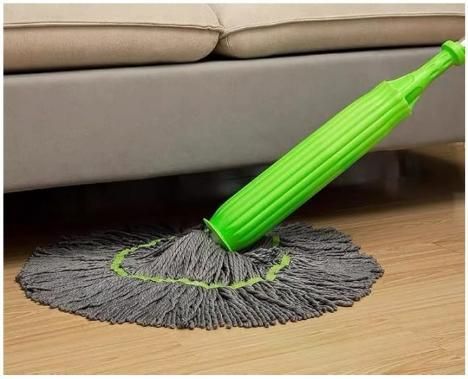 Self-twisting water rotating mop with a durable steel/plastic handle and microfiber head, lightweight and efficient for all surface cleaning.






