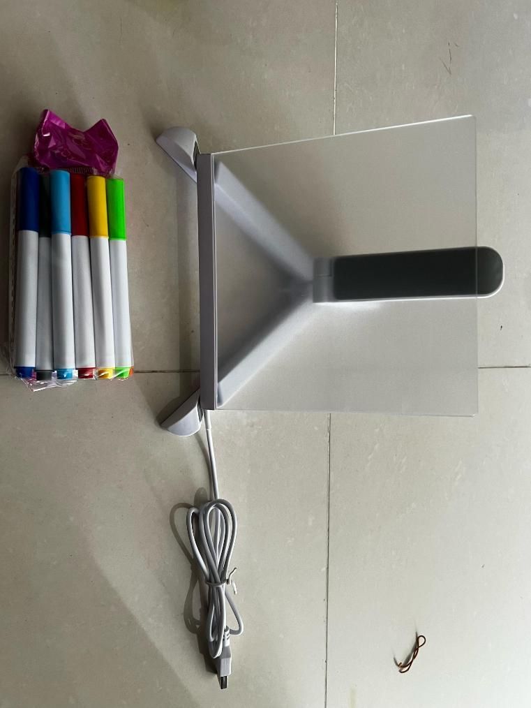 3D LED Light Glass Acrylic Writing Pad - Clothovia