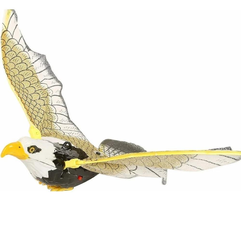 A toy model of a bald eagle with outstretched wings.