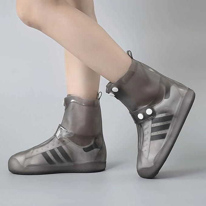 Waterproof Silicon Rain Shoe Covers with Secure Closure - Clothovia