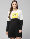 Women's Multicolor Cotton T-Shirt Dress - Casual Style - Clothovia