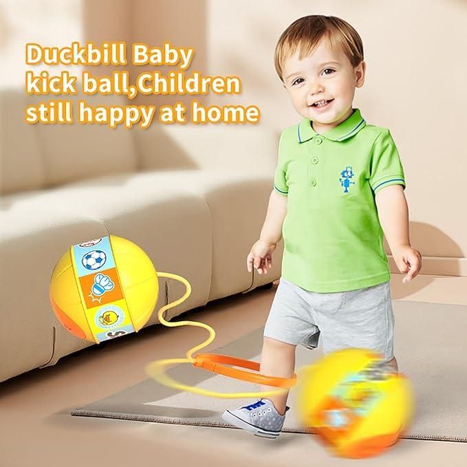 Skip Ball with portable, foldable design and colorful flash wheel, a fun and engaging swing ball toy for kids.