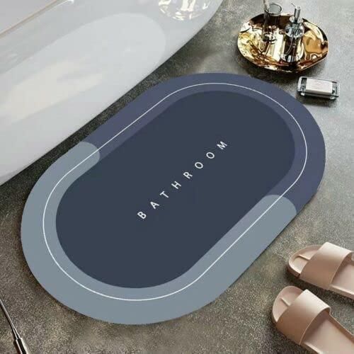 Front view of super absorbent bath floor mat, showcasing its texture and color.