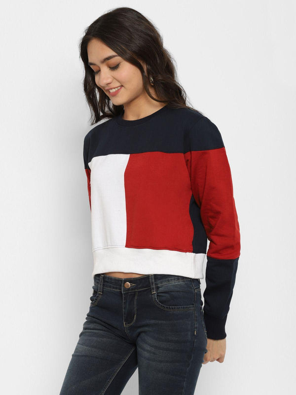 side view of Popster Fleece Womens Sweatshirt featuring a sleek design and premium fleece material for exceptional warmth and comfort, perfect for casual outings and lounging