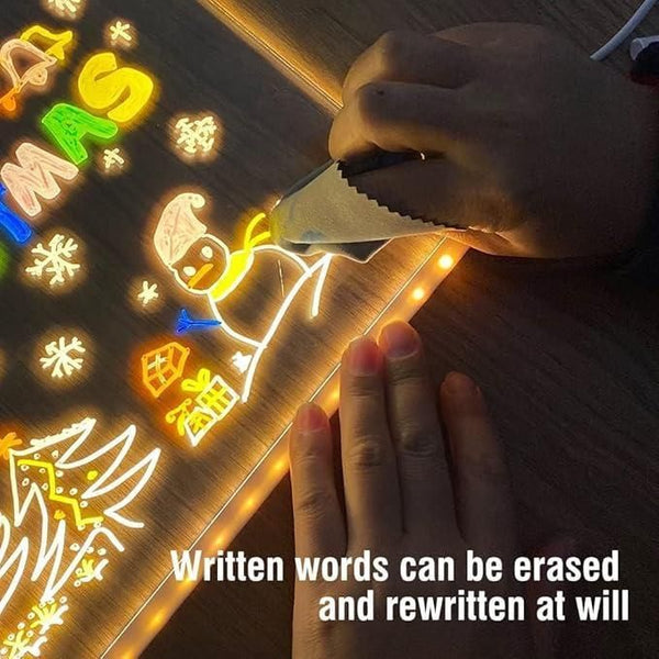 3D LED Light Glass Acrylic Writing Pad - Clothovia