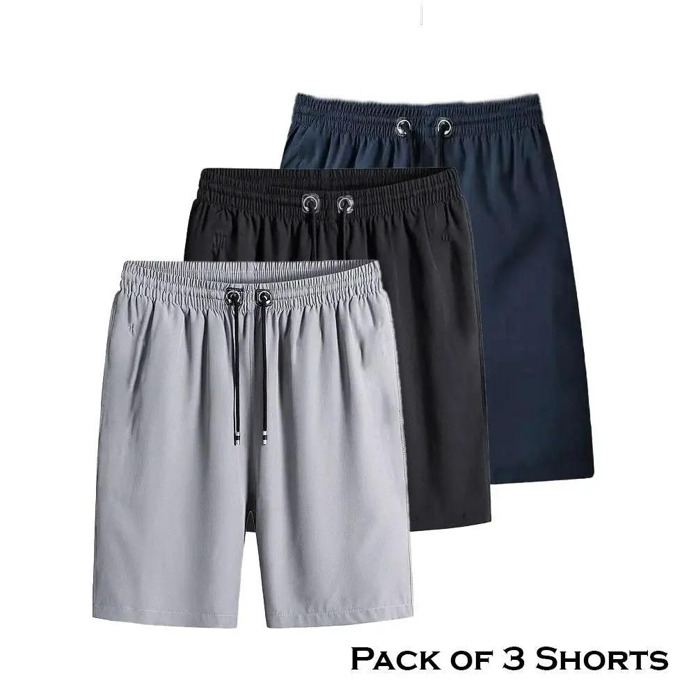 Combo of 3 Mens Stretchable Cotton Shorts