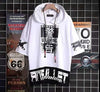 Cotton Printed Hooded Men's T-Shirt with Pocket - Clothovia