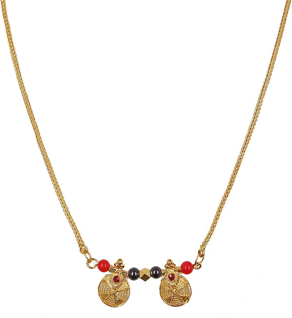 Front view of  Latest Gold Plated Mangalsutra