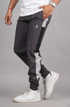 Men's Grey Color Block Jogger Pants for Casual Comfort - Clothovia