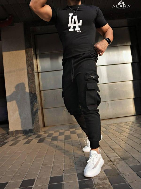 Mens Cotton Texture Stretchable Jogger