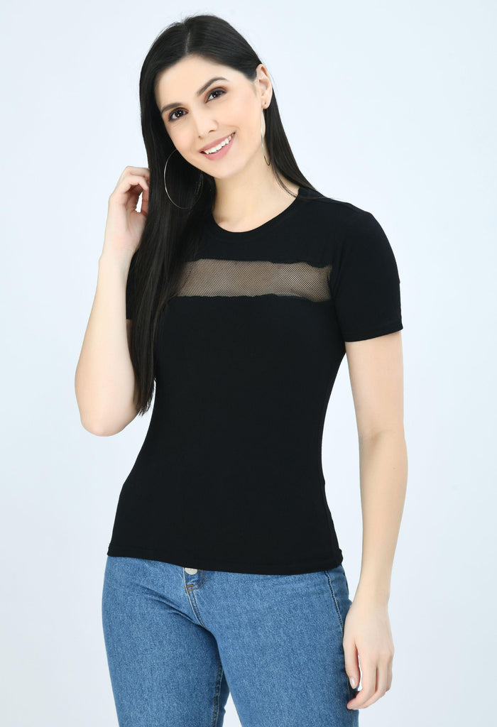 Airbiter Collection Womens Cotton Blend Solid Tops featuring a sleek solid design, crafted from a premium cotton blend for comfort and durability, perfect for casual and office wear