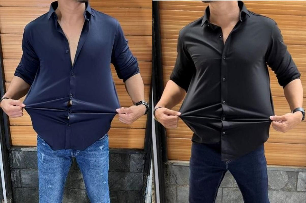 Mens Slim Fit Casual Shirt Combo of 2