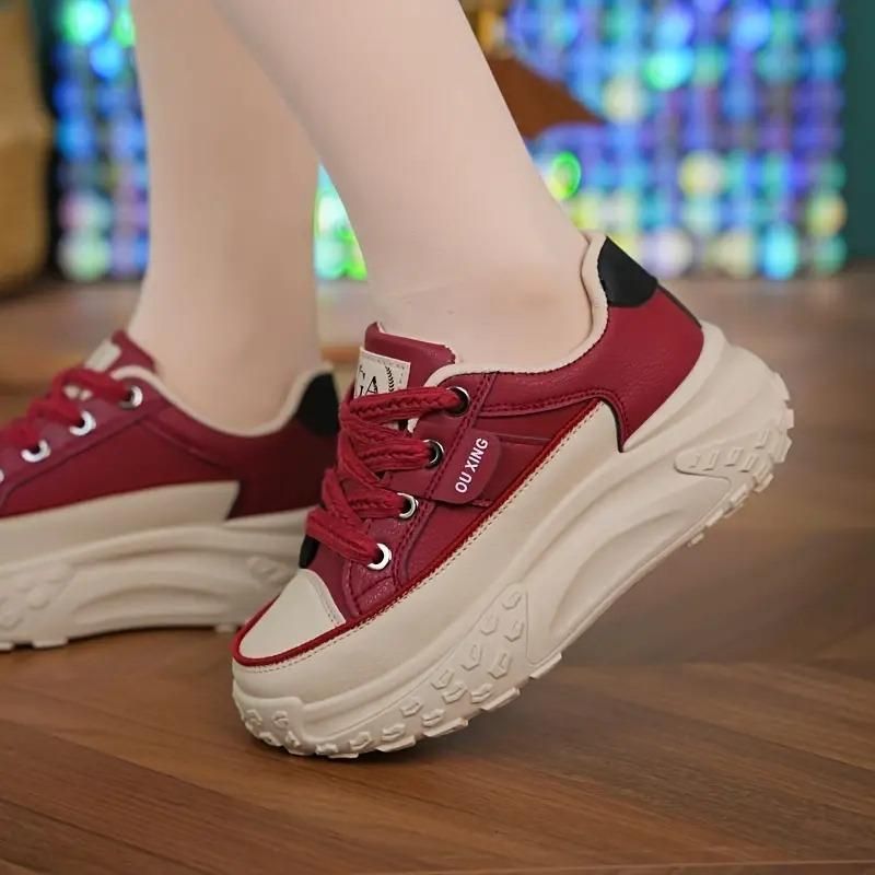 Womens Casual Sneaker Shoes Red