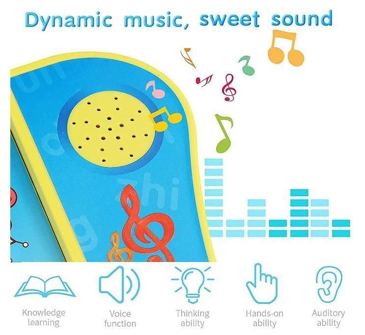 "Phonetic Educational ABC 123 Learning Book with Sound in multicolor."
