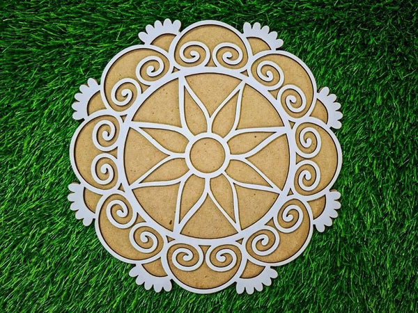 Reusable Wooden Base and Rangoli Template Mat