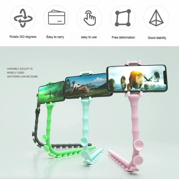 Cute Caterpillar Shape Flexible Mobile Phone Holder - Clothovia