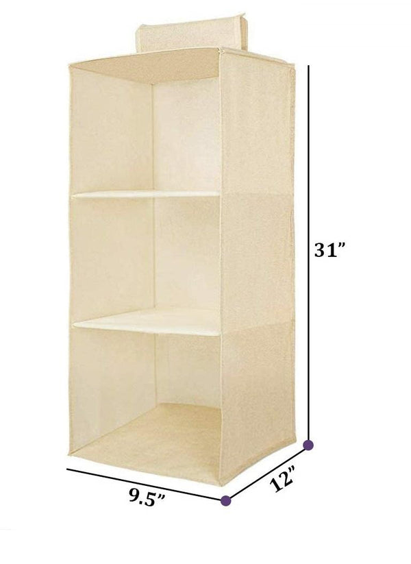 Dimension of Hanging Wardrobe Organizer 3 Shelves