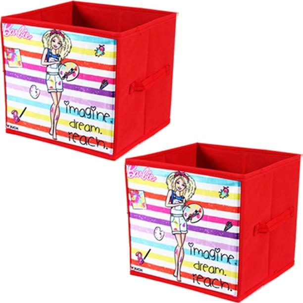 Set of 2 kid's toys storage organizers in vibrant colors, designed to neatly store and organize children's toys and accessories.