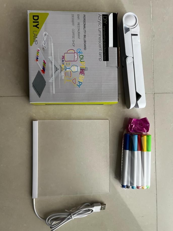 3D LED Light Glass Acrylic Writing Pad - Clothovia