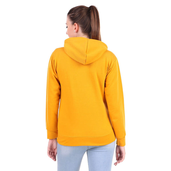 Backside view of Woman Stylish Zipper Hoodies