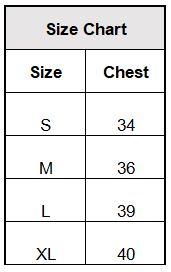 Womens Denim Solid Jacket size chart