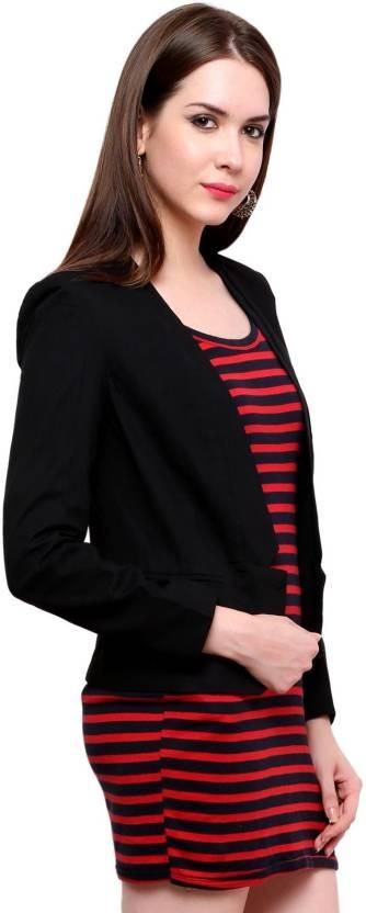 PANNKH Womens Solid Single Breasted Casual Blazer Black