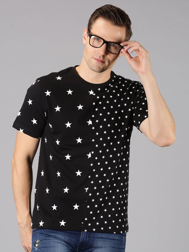 UrGear Cotton Printed Half Sleeves Round Neck Mens T-Shirt