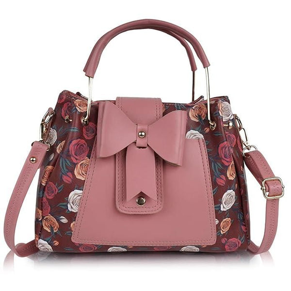 front view of Shining Star Women's Floral Printed Handheld Bag