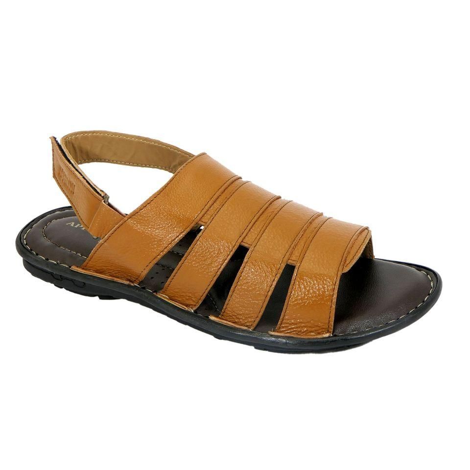 Comfortable AM PM men's leather sandals for daily use.