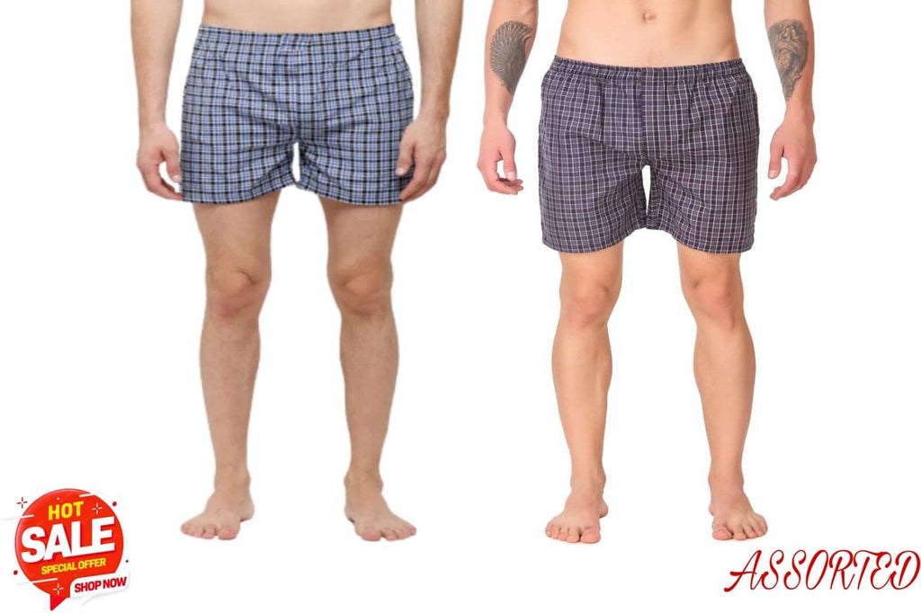 Mens solid color boxers made from breathable fabric