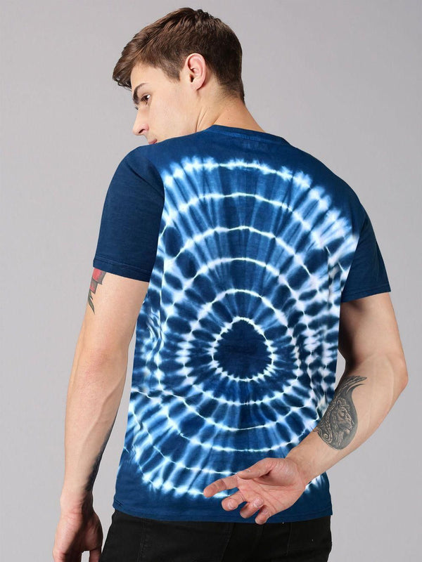 Urgear Cotton Tie & Dye Half Sleeves Mens Round Neck T-Shirt