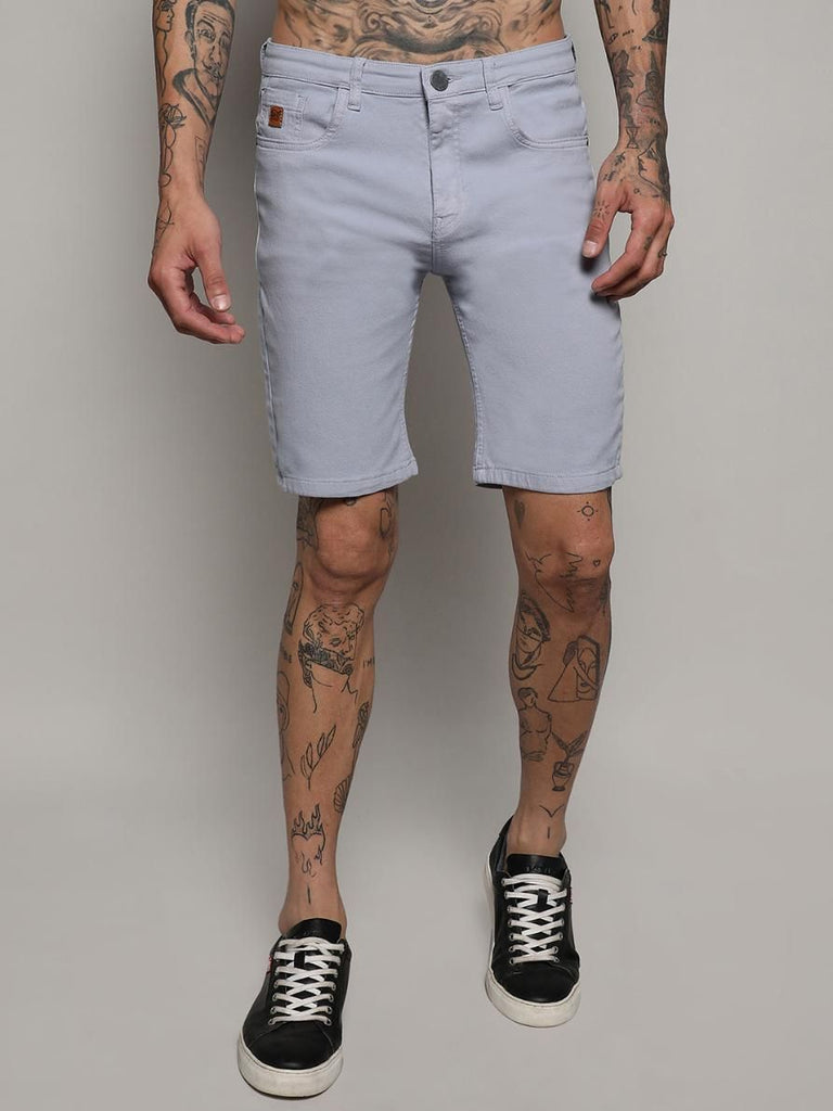 Campus Sutra Mens Chino Denim Shorts