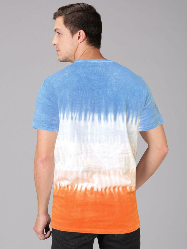 Urgear Cotton Tie & Dye Half Sleeves Mens Round Neck T-Shirt