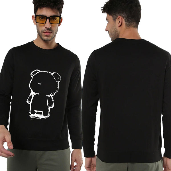 Mens Cotton Blend Fleece Oversized Graphic Print Sweatshirt